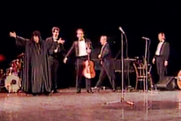 Ewa Demarczyk - koncert Teatr Wielki - 30.06.1992 Warszawa od lewej: Ewa Demarczyk, Maciej Jamroga, Krzysztof Oczkowski, Adam Pukalak, Janusz Frączek